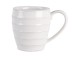 Bílý vroubkovaný hrneček Romantic Intense - 13*9*10 cm Clayre & Eef