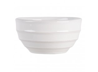 Bílá vroubkovaná miska Romantic Intense - Ø 14*7 cm