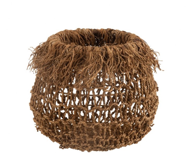 Přírodní koš z banánových listů Plait - Ø 41 *43 cm J-Line by Jolipa