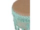 Béžovo - mintová stolička / podnožka Fringe mint - Ø 37*45cm J-Line by Jolipa