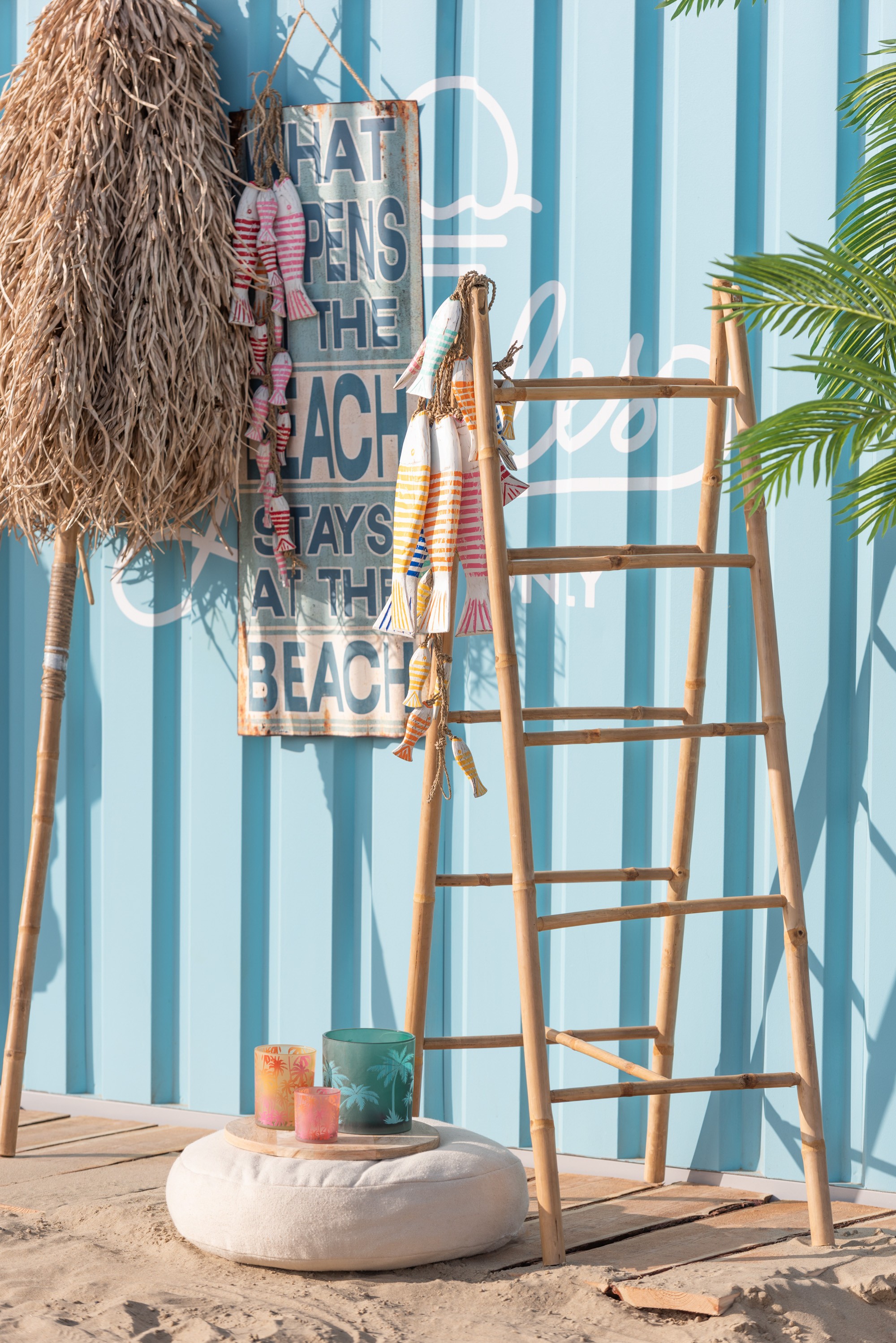 Bambusový věšák na ručníky žebřík Bamboo Pliable - 50*10*157 cm J-Line by Jolipa Bambusový věšák na ručníky žebřík Bamboo Pliable - 50*10*157 cm J-Line by Jolipa