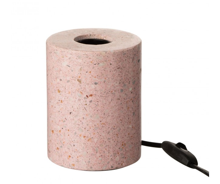 Růžová stolní lampa Terrazzo - Ø 10*13 cm/E27 J-Line by Jolipa