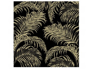 Černo-zlaté papírové ubrousky Palm - 33*33 cm (20ks)
