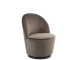 Sametové taupe klubové křeslo Cody - 57*57*73 cm J-Line by Jolipa