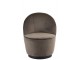 Sametové taupe klubové křeslo Cody - 57*57*73 cm J-Line by Jolipa