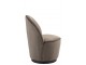 Sametové taupe klubové křeslo Cody - 57*57*73 cm J-Line by Jolipa