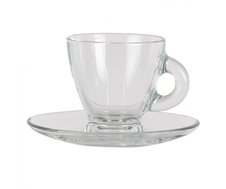 Skleněný šálek s podšálkem - 85ml Clayre & Eef