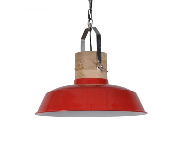 Červené závěsné kovové světlo Loreto - Ø 42*38 cm Collectione