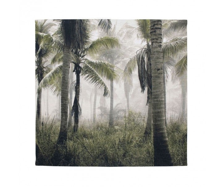 Nástěnný sametový panel s palmami Palm green - 45*45*1cm Mars & More 