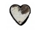 Sada 4ks kožených podtácků ve tvaru srdce Heart black - 13*13*3 cm Mars & More 