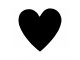 Sada 4ks kožených podtácků ve tvaru srdce Heart black - 13*13*3 cm Mars & More 