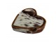 Sada podtácků Love z hovězí kůže Brown ( 4 ks ) - 13*13*3 cm Mars & More 