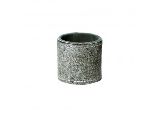Kroužek na ubrousky z hovězí kůže Grey - 5*3cm
