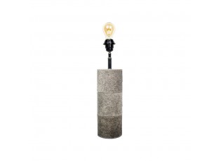 Základna k lampě s dekórem z hovězí kůže Grey - 13,5*13,5*45cm