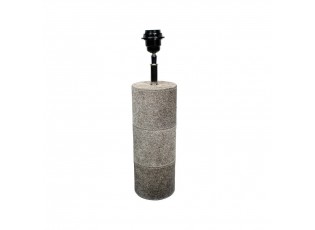 Základna k lampě s dekórem z hovězí kůže Grey - 13,5*13,5*45cm