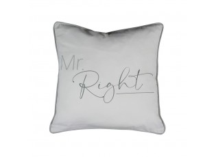Šedý polštář Mr.Right - 45*10*45cm