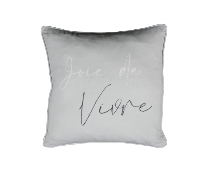 Šedý polštář Joie de Vivre - 45*45 cm Mars & More 