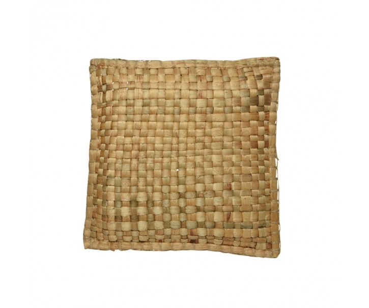 Hnědý pletený polštář z listů - 40*40*10cm Mars & More 