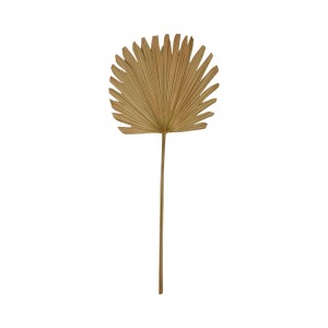 Hnědý usušený kulatý dekorativní list Palmy - 70 cm