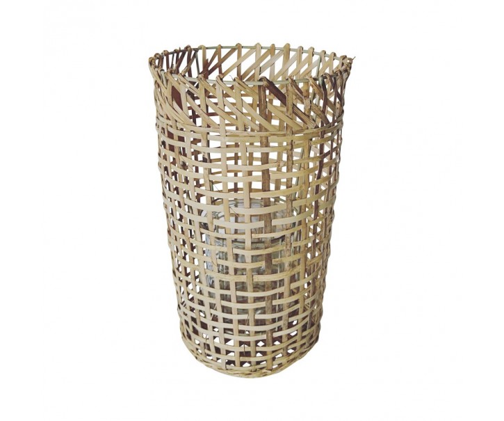 Svícen z bambusových listů - 38*22cm Mars & More 