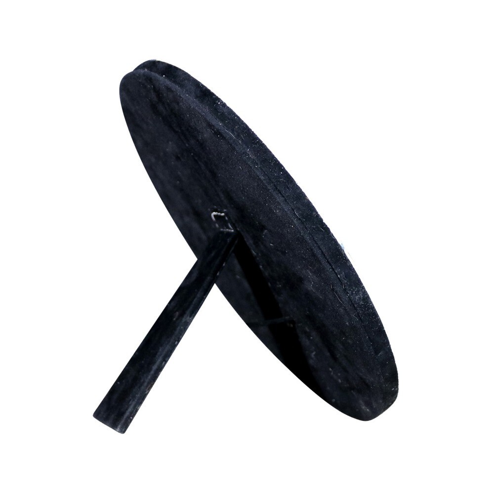 Stolní zrcadlo Minna s lemováním z hovězí kůže černá/ bílá - 25*13*25cm Mars & More Stolní zrcadlo Minna s lemováním z hovězí kůže černá/ bílá - 25*13*25cm Mars & More