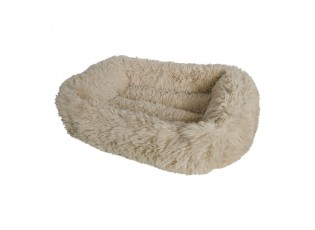Béžový chlupatý pelíšek pro pejska nebo kočičku Bear beige - 55*42*15cm