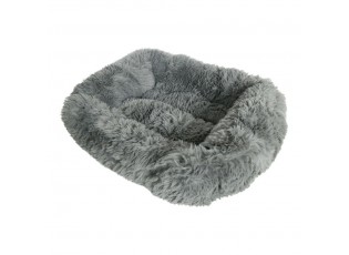 Šedý chlupatý pelíšek pro pejska nebo kočičku Bear grey - 55*42*15cm