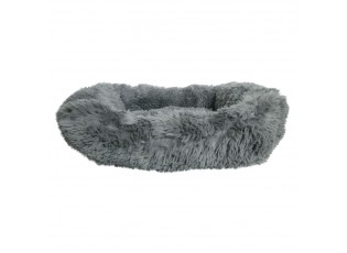 Šedý chlupatý pelíšek pro pejska nebo kočičku Bear grey - 55*42*15cm