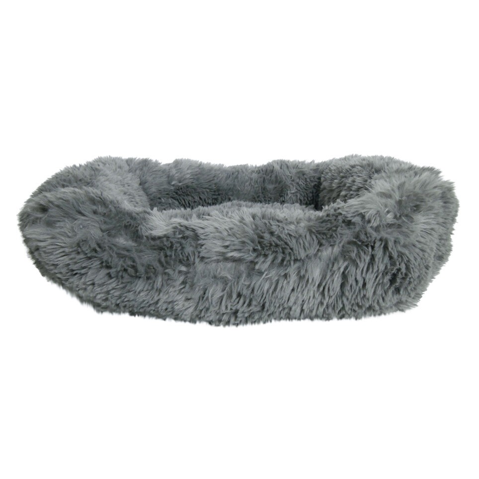 Šedý chlupatý pelíšek pro pejska nebo kočičku Bear grey - 55*42*15cm Mars & More Šedý chlupatý pelíšek pro pejska nebo kočičku Bear grey - 55*42*15cm Mars & More