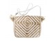 Bílo hnědá jutová taška přes rameno - 30 x 20 cm Mars & More 