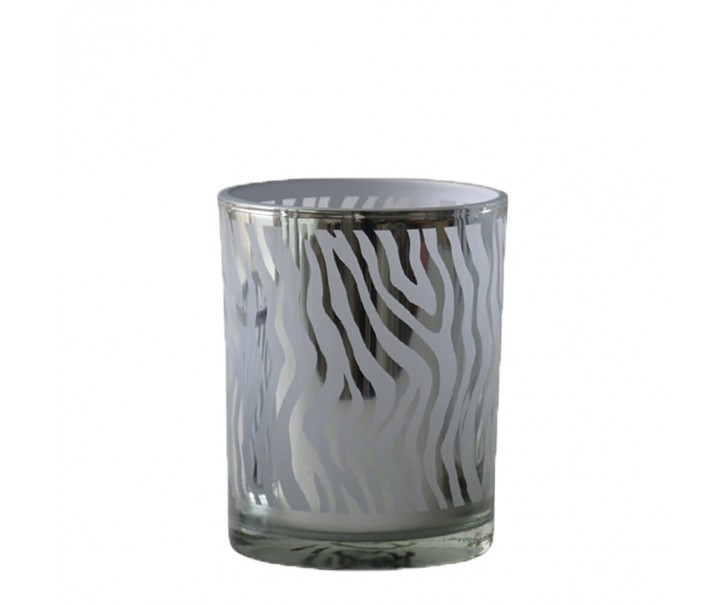 Stříbrný svícen Zebras s motivem zebry - 7*7*8cm Mars & More 