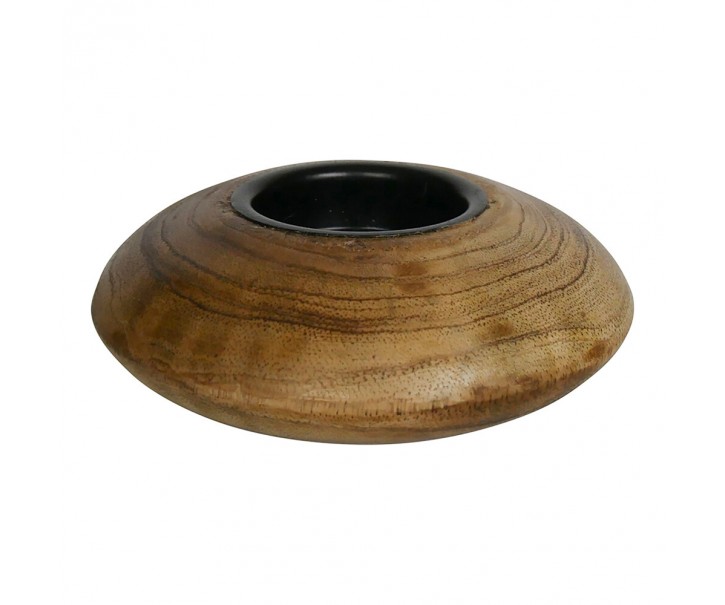 Dřevěný svícen z mangového dřeva na čajovou svíčku - 11*11*4cm Mars & More 
