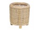 Kulatý bambusový květináč na nožičkách Bamboo - Ø14*16 cm Van der Leeden