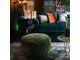 Mechově zelený sametový kulatý puf Copper - 60*60*30cm Mars & More 