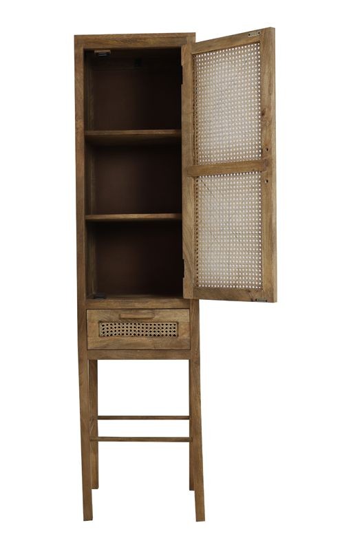 Vysoká dřevěná komoda Nipas s bambusovým výpletem - 45*40*180 cm Light & Living Vysoká dřevěná komoda Nipas s bambusovým výpletem - 45*40*180 cm Light & Living
