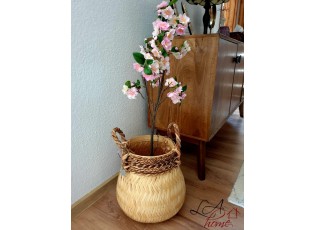 Přírodní bambusový košík s uchy Valen - Ø34*24 cm