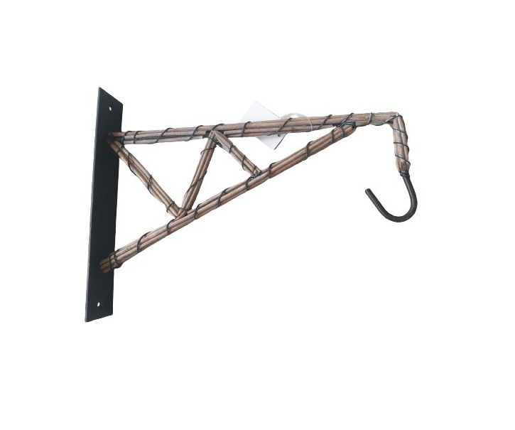 Závěsný kovový hák s dřevěným obmotáním - 30*4* 36cm Van der Leeden