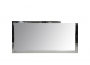 Obdélníkové zrcadlo s nerezovým okrajem - 130*4*70 cm