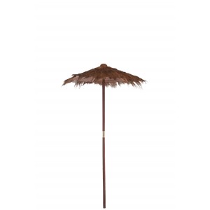 Hnědý slunečník z kokosových listů Cocoleaf - Ø 150*270 cm