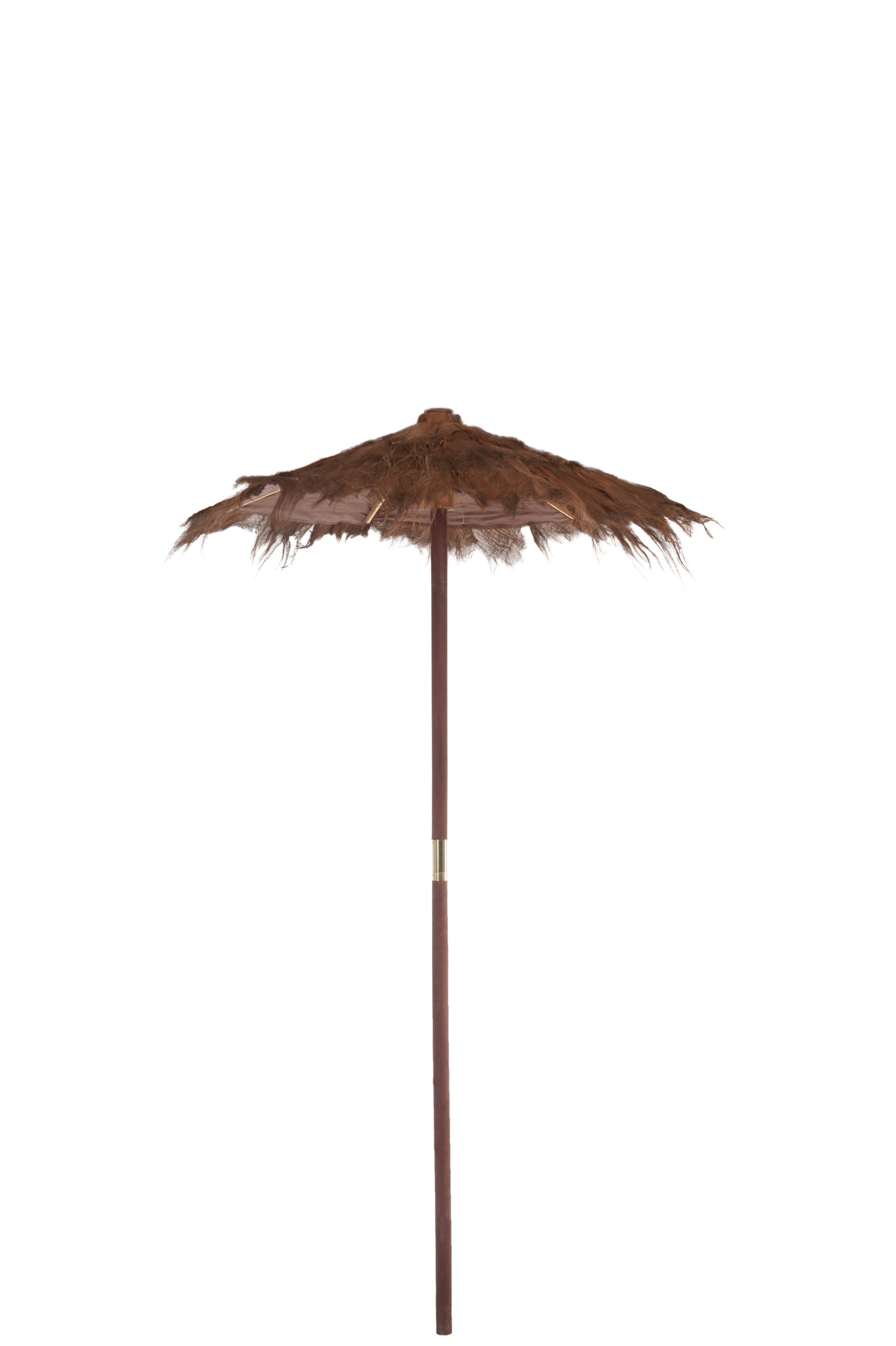 Hnědý slunečník z kokosových listů Cocoleaf - Ø 150*270 cm