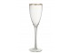 Sklenička na sekt se zlatým okrajem - 6,5*6,5*25 cm J-Line by Jolipa