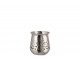 Stříbrně barevný kovový svícen s ornamenty M - 10,7*10,7*12,5 cm J-Line by Jolipa