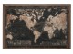Tmavá retro mapa světa s patinou v dřevěném rámu- 175*5*116 cm J-Line by Jolipa