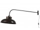 Tmavě hnědá nástěnná kovová retro lampa s patinou - 100*36,5*45 cm J-Line by Jolipa