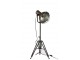 Stojací lampa kulatá v kovově šedé barvě - 35*30*93 cm J-Line by Jolipa