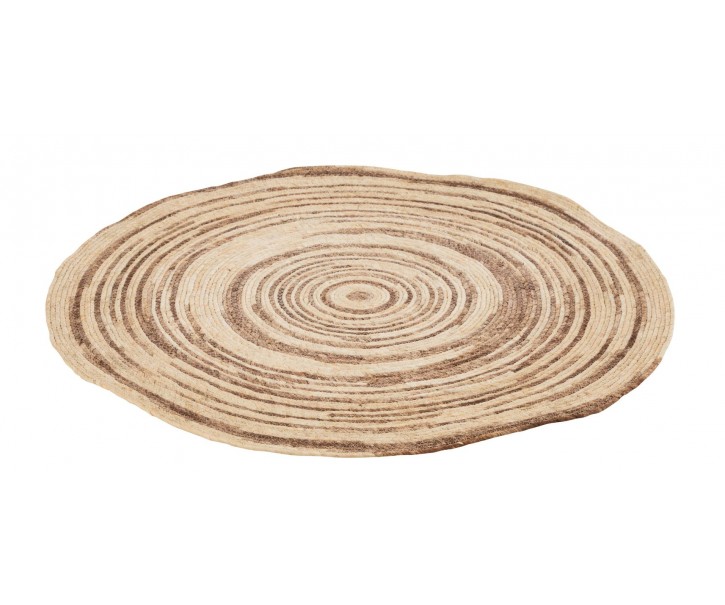 Přírodně-hnědý kulatý koberec z mořské trávy - Ø 79 cm J-Line by Jolipa
