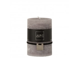 Šedá svíčka Dark Grey válec M - Ø 7*10 cm/48h