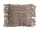 Bavlněný polštář Macrame Taupe s třásněmi - 45*45 cm J-Line by Jolipa