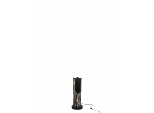 Stojací dřevěná lampa Paulownia Black 1 - Ø 20*51 cm