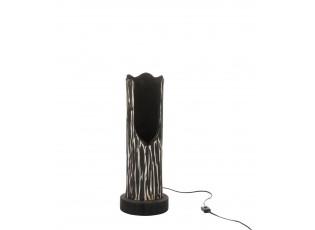 Stojací dřevěná lampa Paulownia Black 1 - Ø 20*51 cm